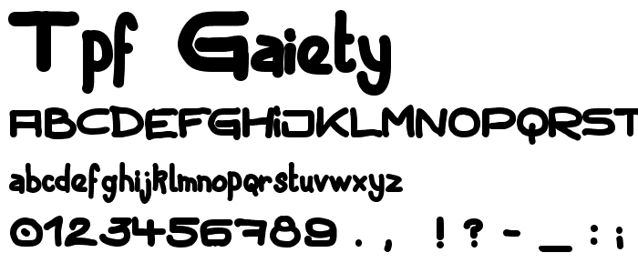 TPF Gaiety font